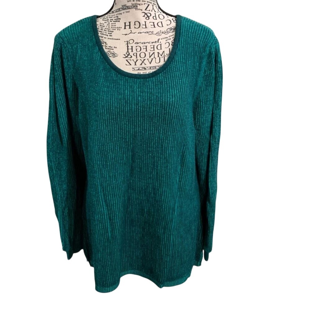 H by Halston crew neck top sz large